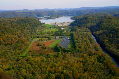 Aerial view of Dale Hollow National Fish Hatchery.