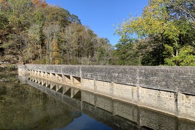 The top of the dam at Standing Stone State Park