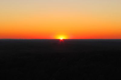 Sunset over the Highland Rim from the Goodpasture Mountain fire tower.